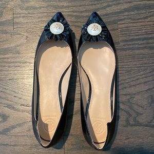 Tory Burch Melody Flat Patent Leather - Size 9 -Black - Style #36132